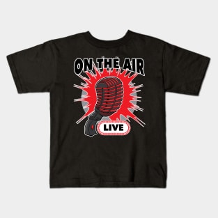 On The Air Live Vintage Microphone Kids T-Shirt